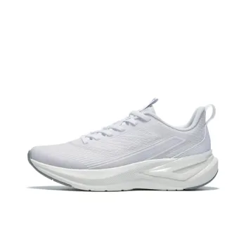 QIAODAN Cushioning Wear Resistant Rebound Low Top Casual Running Shoes Men's White