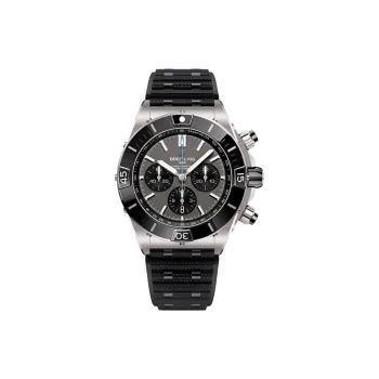 BREITLING Automatic Mechanical Movement Men's Watches Watch 44mm Black Dial Titanium Watch Case Rubber Strap