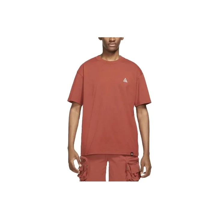 Nike ACG T Shirts Men Red Brown-0