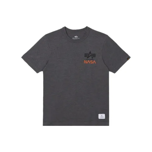 Alpha Industries T-Shirts Men Gray Orange