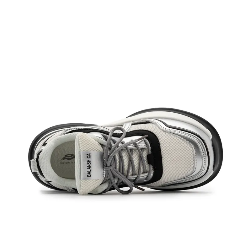 Snow Know The Answer SKTA Anti Slip And Wear Resistant Lightweight Low Top Couple Chunky Sneakers Unisex-9
