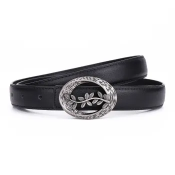 Lanza Cow Leather Belts Women's Width 2.5CM
