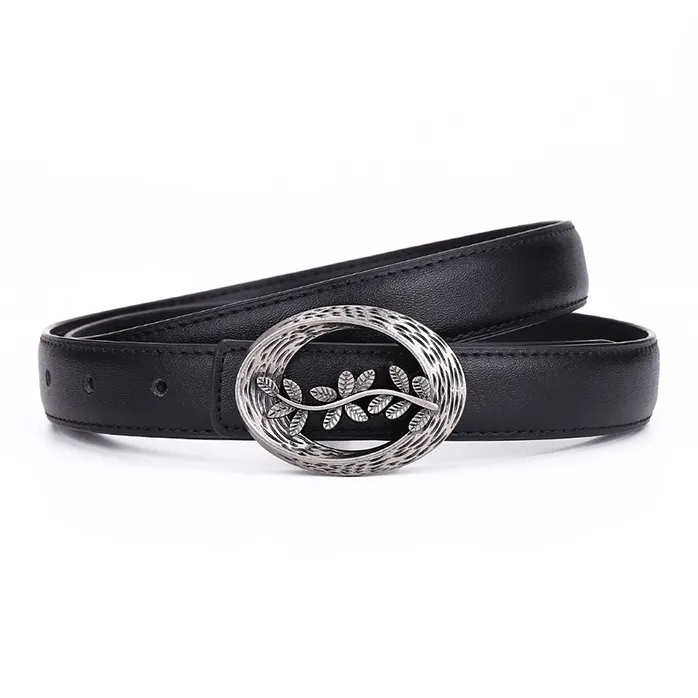 Lanza Cow Leather Belts Women's Width 2.5CM-0