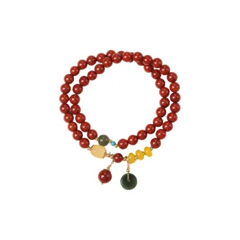 TIANTAISHAN Cinnabar Jade Bracelets Unisex