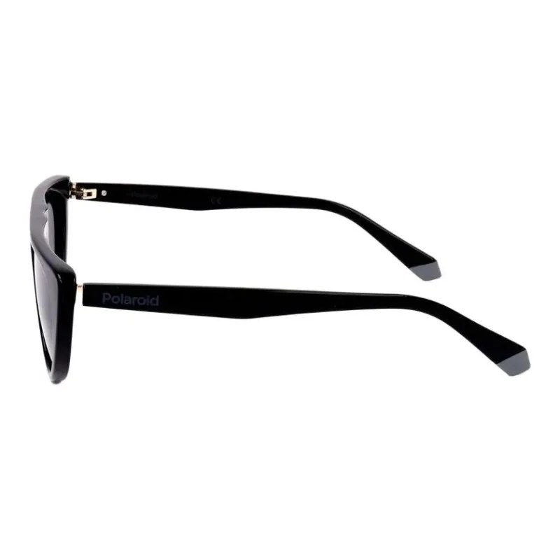 Polaroid Metal Irregular Shape Sunglasses Women's Black-1