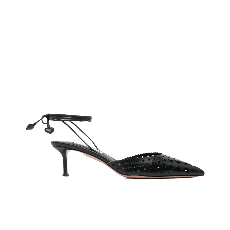 AQUAZZURA Amourose Slim Heel High Heels 5cm Women's Black-1
