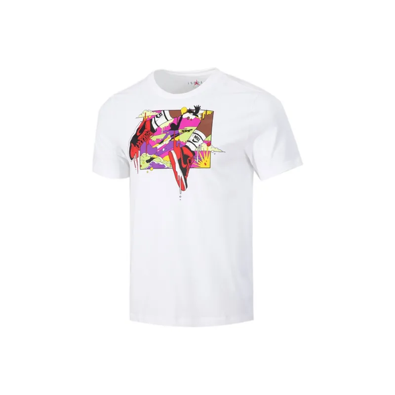 Jordan T Shirts Men White-0