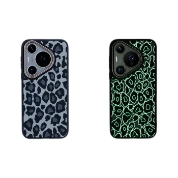 Koman TPU Material Luxury Goddess Skin Touch Leopard Print Glow In The Dark Phone Cases Compatible Huawei P70 Pro