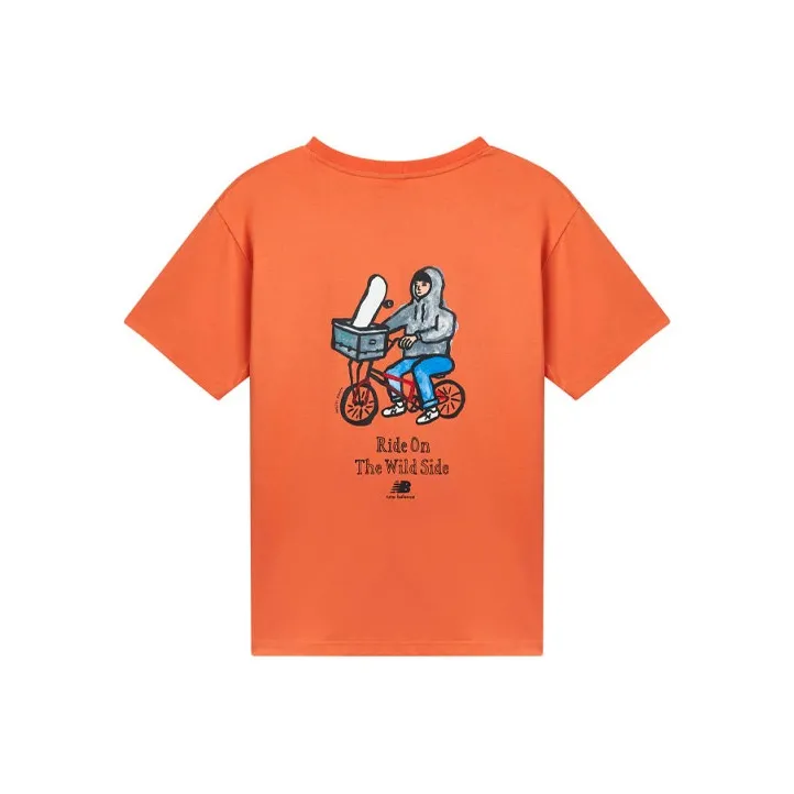New Balance Graphic Print T Shirt Unisex Orange-0