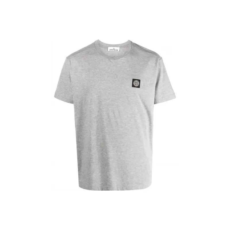 STONE ISLAND Logo patch Short sleeve T shirt-0