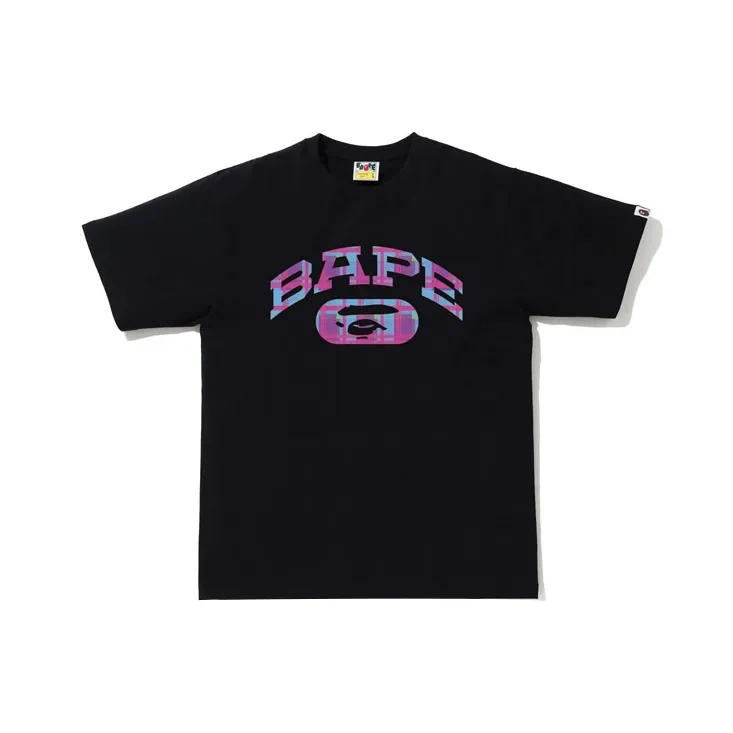 Bape Check College Logo Tee-1