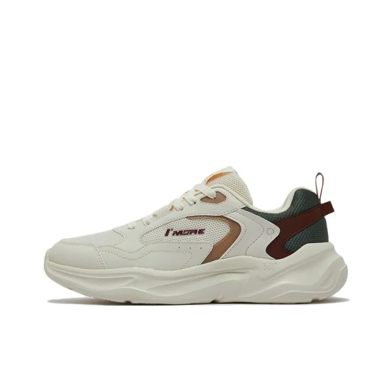 361° Anti Slip Wear Resistant Low Top Casual Shoes Men's Beige Brown Green-0