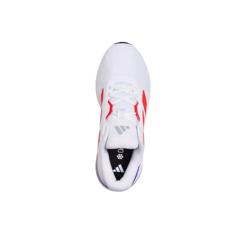 Adidas Galaxy 7 Anti Slip Wear Resistant Low Top Running Shoes Men's White Red-2