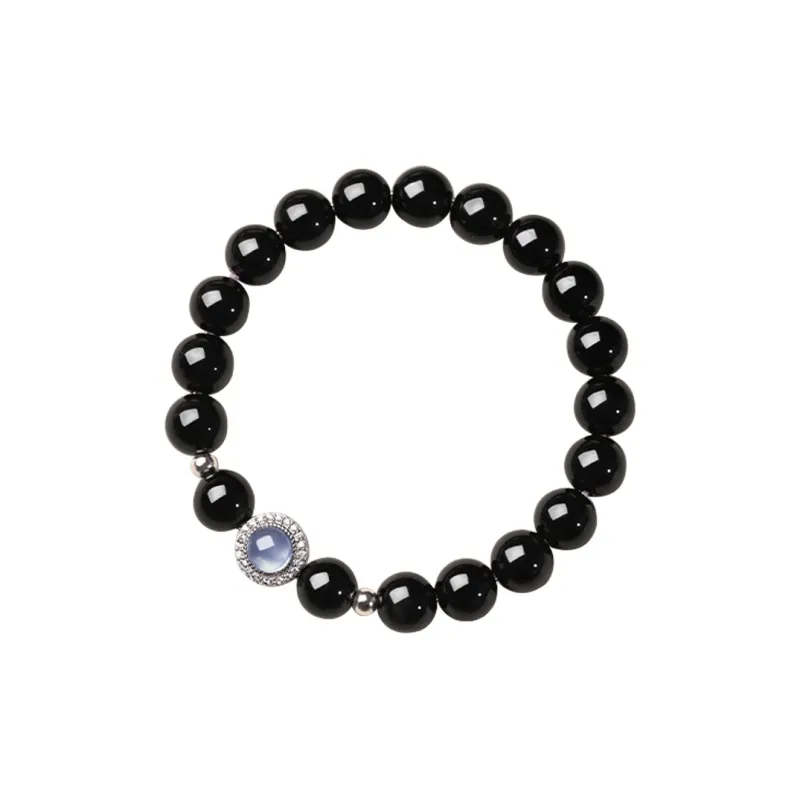 Yi Mingju Obsidian Jade Bracelets Unisex-0