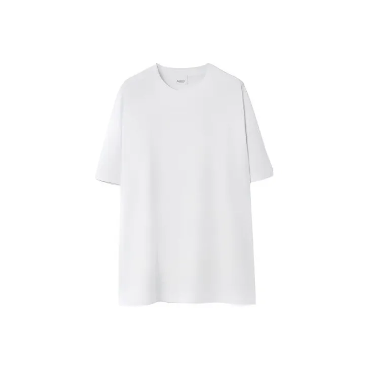 Burberry Embroidered Oak Leaf Crest Cotton T shirt-0