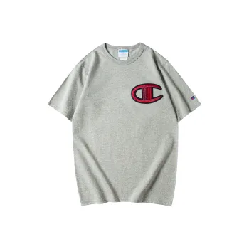 Champion T Shirt US Version Unisex Light Gray