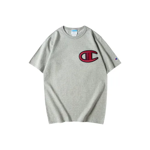 Champion T Shirt US Version Unisex Light Gray