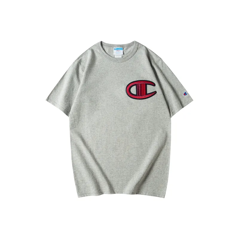 Champion T Shirt US Version Unisex Light Gray-0
