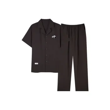 MIIOW Cool One Summer Series Pajama Set Men's Dark Brown