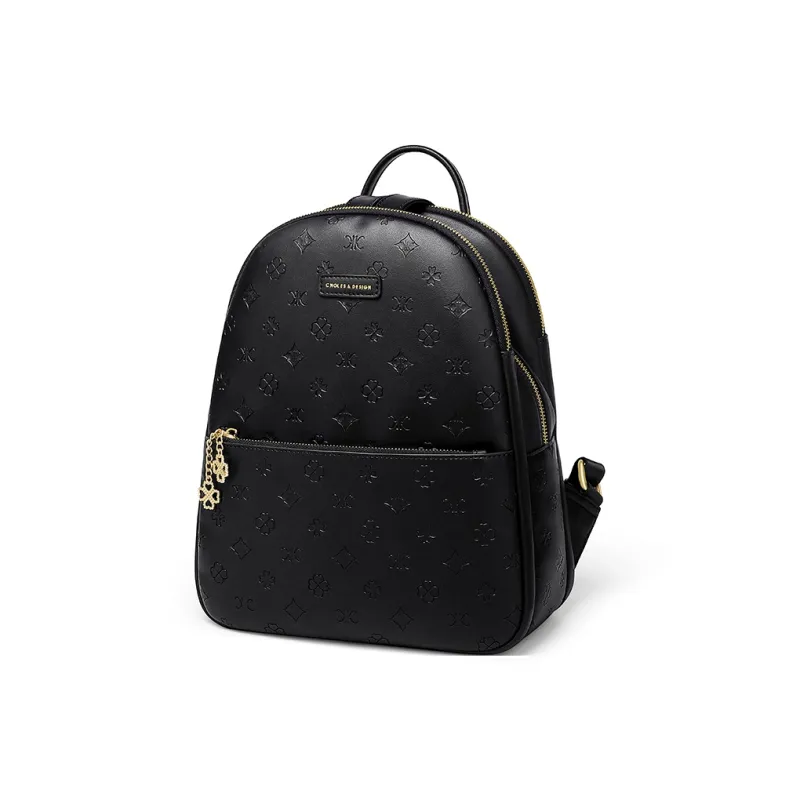 CNOLES PVC Polyvinyl Chloride Travel Bag Backpack Regular Unisex Mysterious Black-1