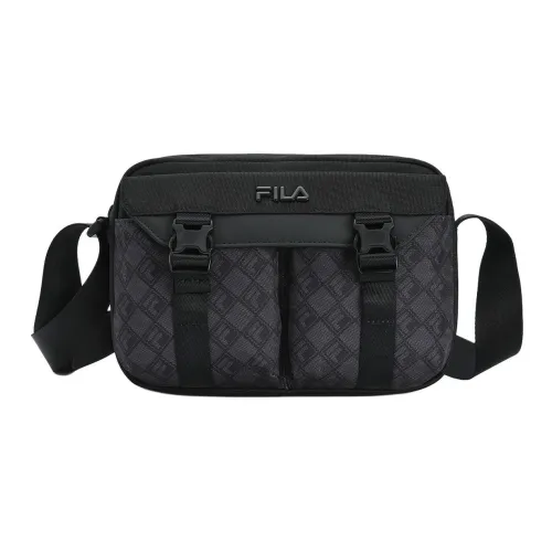 FILA Fabric Shoulder Bag, Crossbody Bag Mini Men's Black