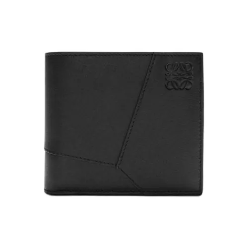LOEWE Puzzle Calfskin Wallet Men's Black