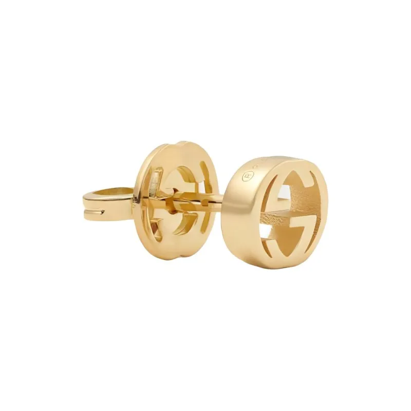 GUCCI 18K Gold Stud Earrings Women's Gold-1