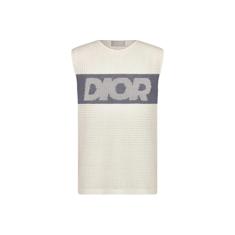 DIOR SLEEVELESS T Shirt Men's White-0