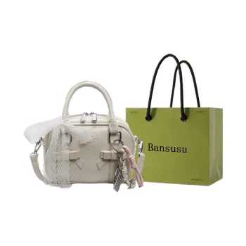 Bansusu PU Handbag Regular Women's Black/Ecru/Burgundy/Yellow/Pink