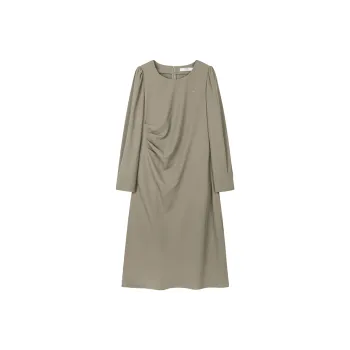 Mo Han Yi Mei Long Sleeved Dresses Women's Mocha