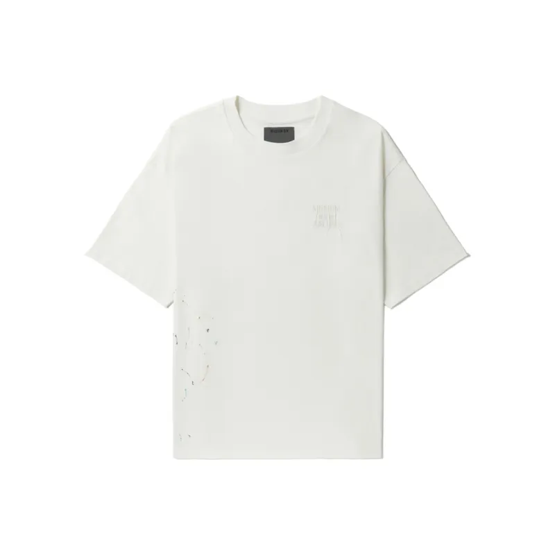 MUSIUM DIV Paint splatter detail Cotton T shirt-8