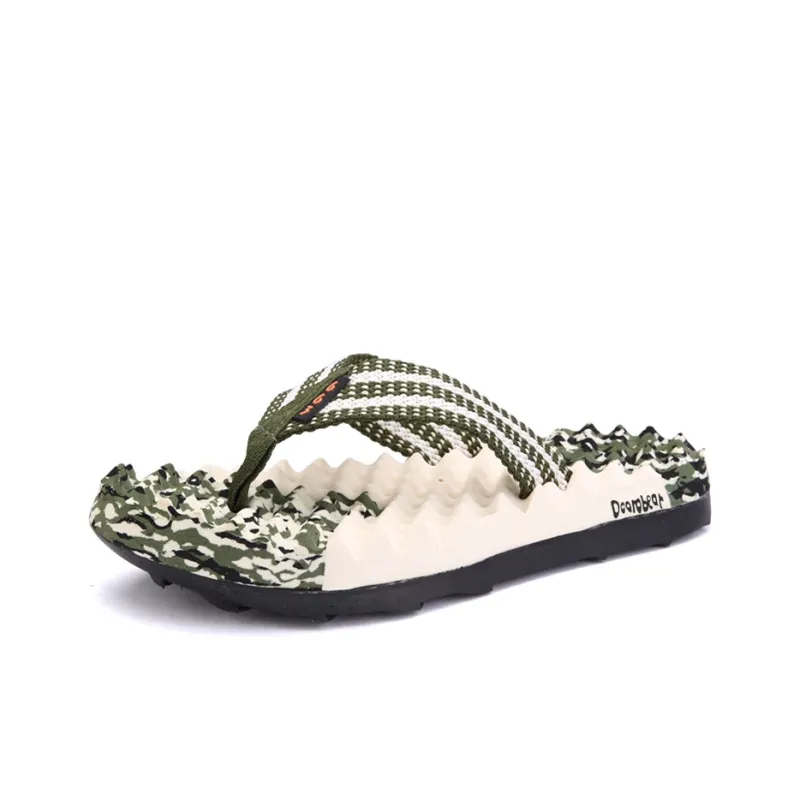 Budding Bear EVA Stitching Quiet Odor Resistant Abrasion Resistant Slip Resistant Flip Flops Men's-6