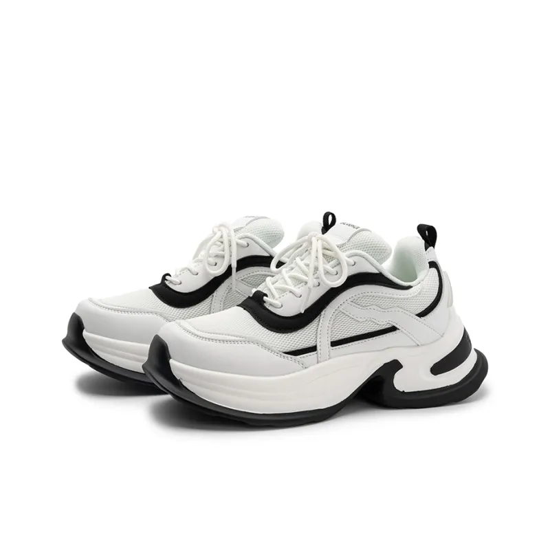 Snow Know The Answer SKTA Anti Slip And Wear Resistant Lightweight Low Top Couple Chunky Sneakers Unisex-2