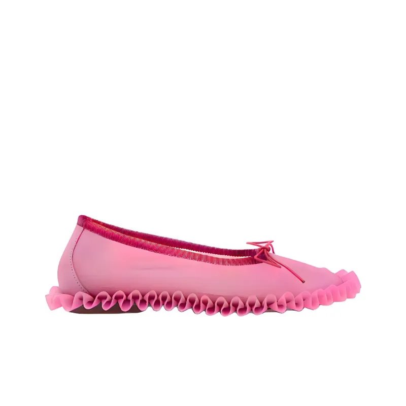 SIMONE ROCHA Frilled Mesh Ballet Flats Women's-1