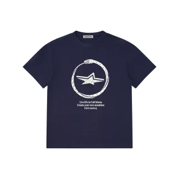 PENTAGONAL HEART Stepping Star Dream Series Round Neck T shirt Unisex
