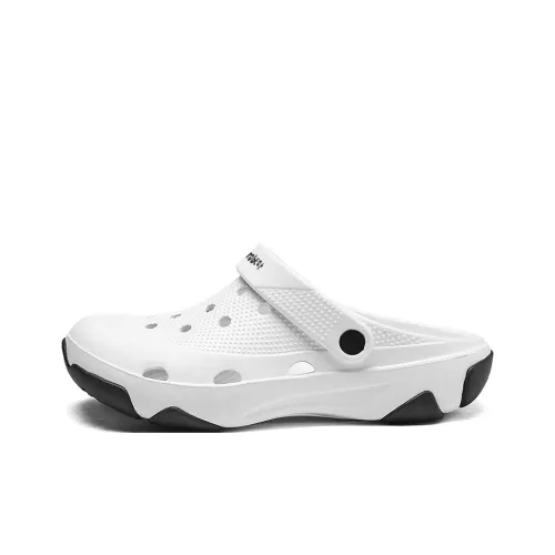 PEAK Pole Hole Shoes Clogs Mens Super Light White Dark Blue