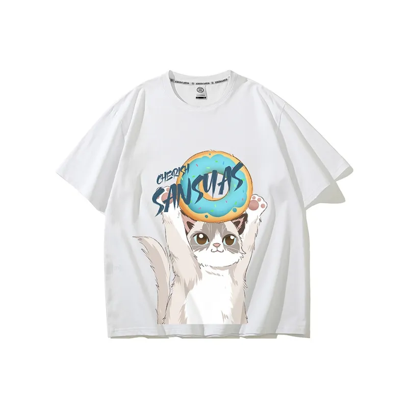 SANSYAS MENGCHONGJUNTUAN Straight T-Shirt Unisex-0