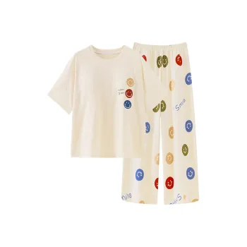 XIAFENYAN Pajama Set Women's Apricot