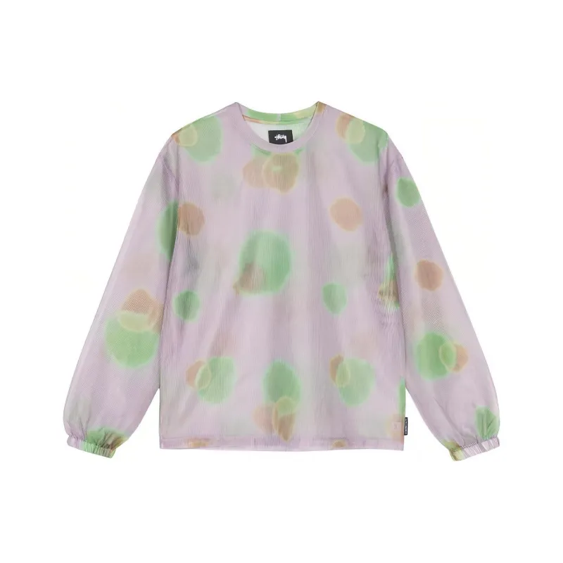 Stussy Printed Long Sleeve Mesh Tee-0
