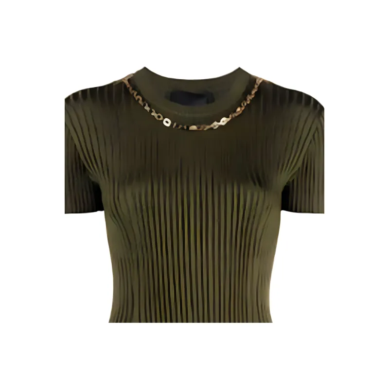 Givenchy Short-Sleeved Dresses Women's Green-4