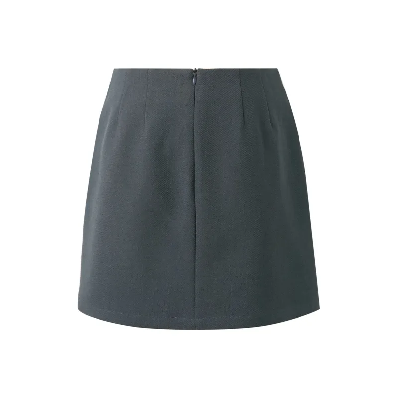 3COLOUR Casual Short Skirts Women's Stone Gray-1