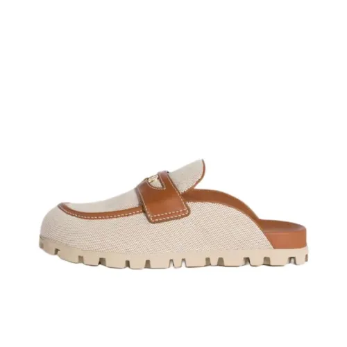 MIU MIU EVA Closed Toe Slippers Women's Beige