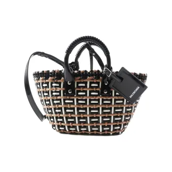 Balenciaga BISTRO Polyester Tote Bag Shopping Bag Handbag Mini Women's Brown