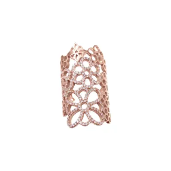 Folli Follie Sterling Silver Rings Women's Rose Gold
