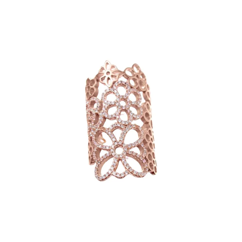 Folli Follie Sterling Silver Rings Women's Rose Gold-0