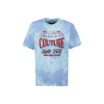VERSACE JEANS COUTURE Tie dye Slogan print T shirt