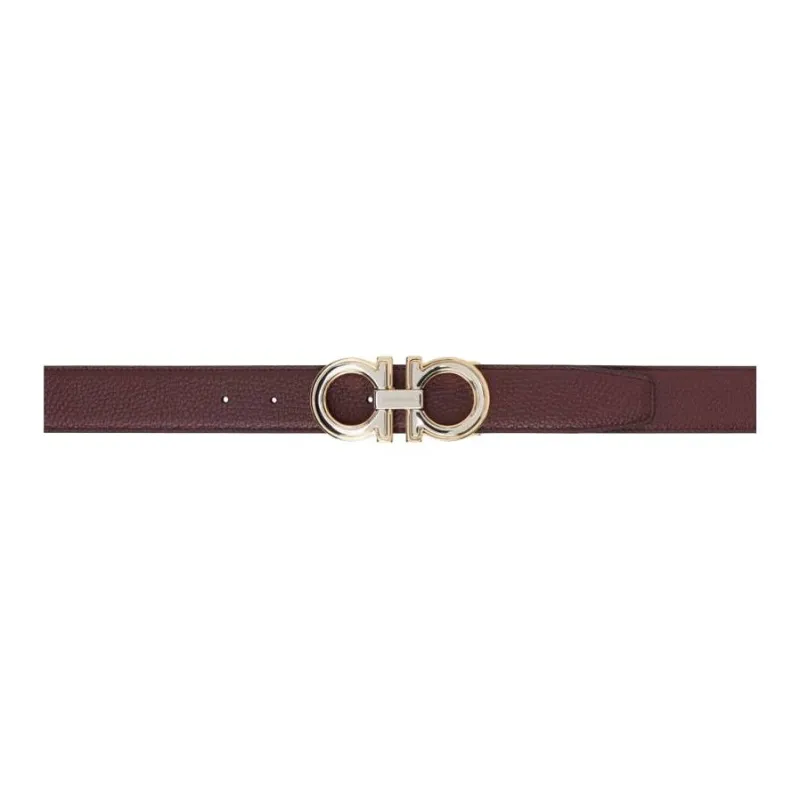 FERRAGAMO   Leather Belts Men's Red  -0