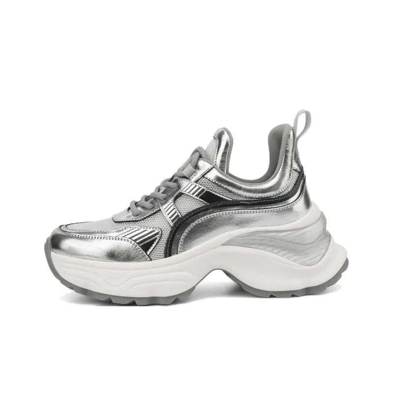 Rosa Bianca Breathable Lightweight Height Increasing Low Top Chunky Sneakers Women's-7