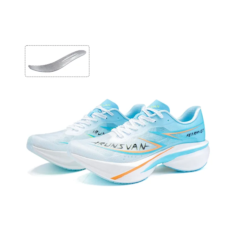 IRUNSVAN Low Top Running Shoes Unisex Cirrus Blue Power Orange-2