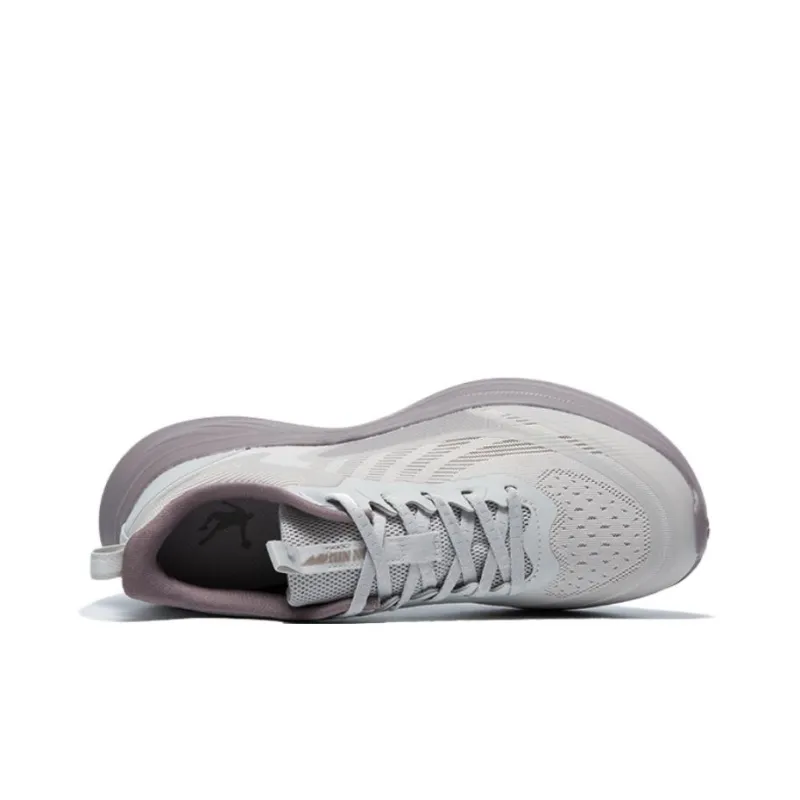 QIAODAN Cushioned Wear Resistant Breathable Low Top Casual Running Shoes Women's Gray-2